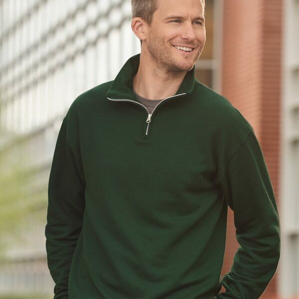 Nublend® Cadet Collar Quarter-Zip Sweatshirt Thumbnail