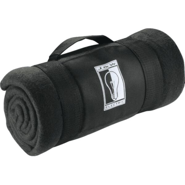 Roll-Up Fleece Blanket with Carrying Strap Thumbnail
